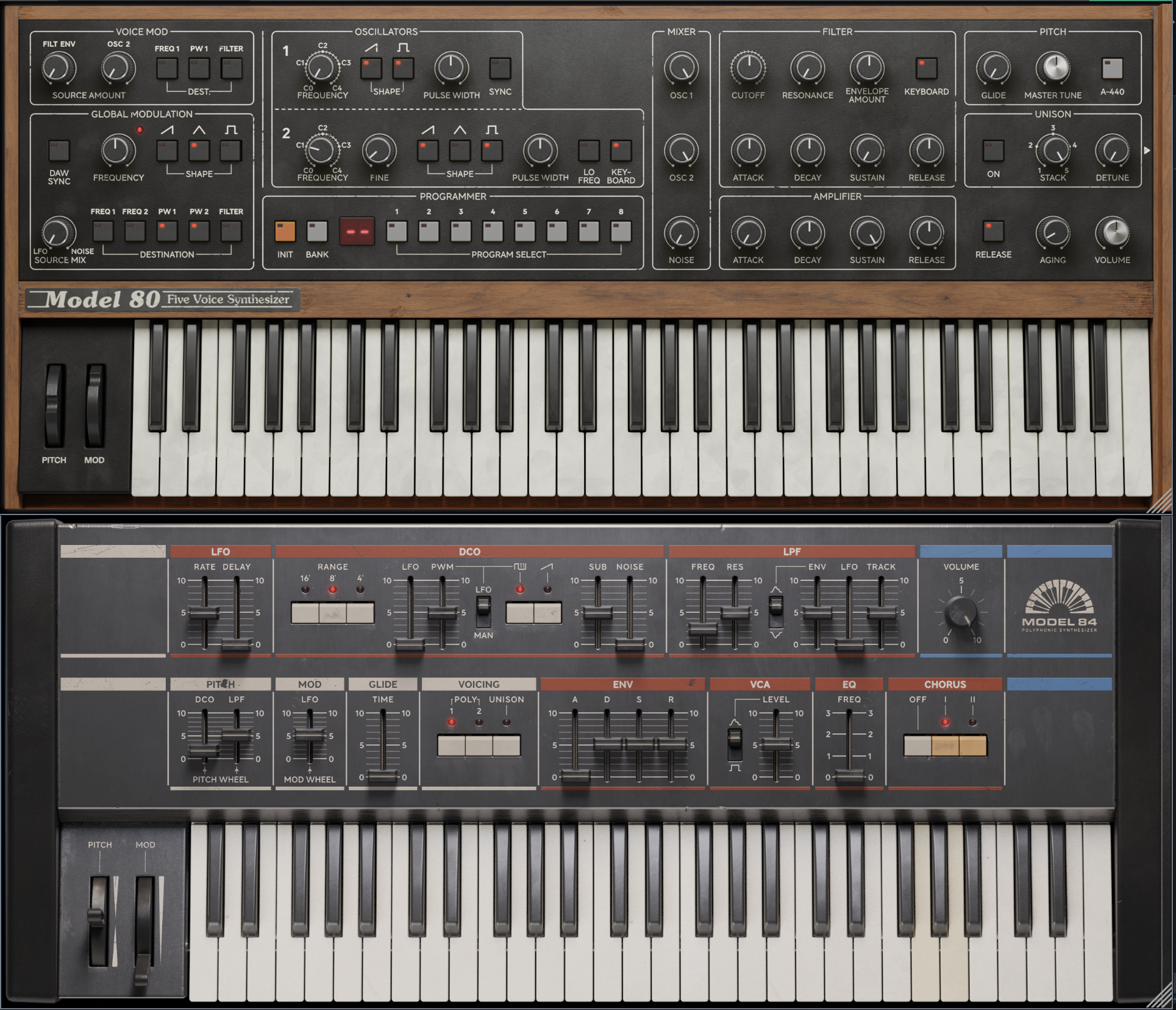Softube Model 84 Polyphonic Synthesizer & Model 80 Five Vo